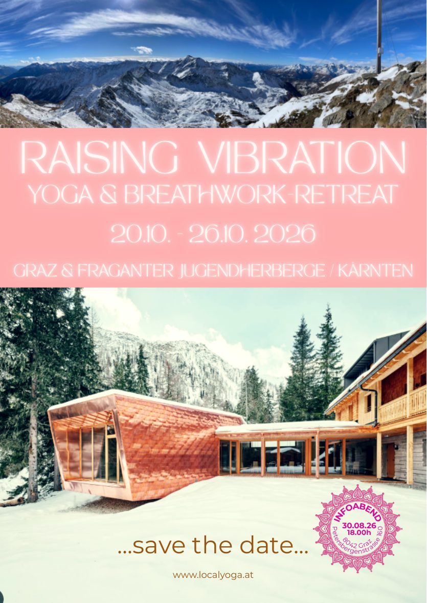Plakat Raising Vibration Retreat für Local Yoga
