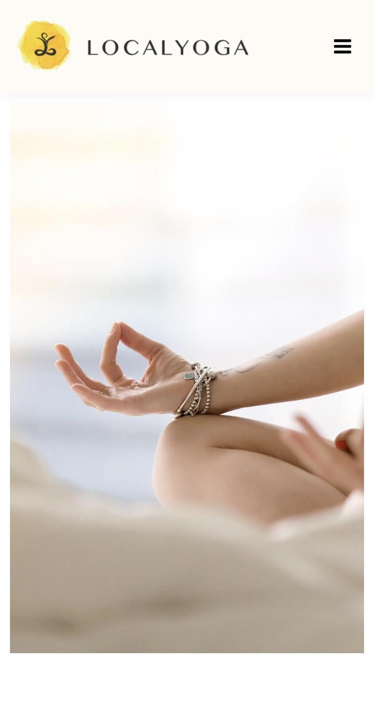 Website localyoga.at am Smartphone