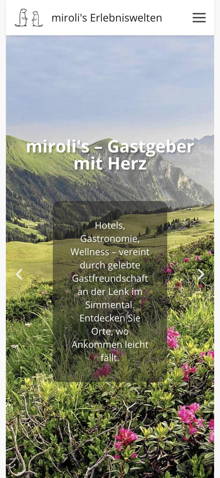 mirolis-erlebniswelten.ch am Smartphone